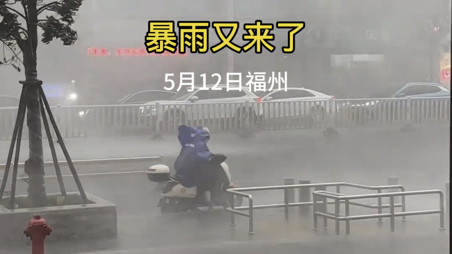 出门遇暴雨,电动车无法骑行,瞬间被淋湿全身哔哩哔哩bilibili