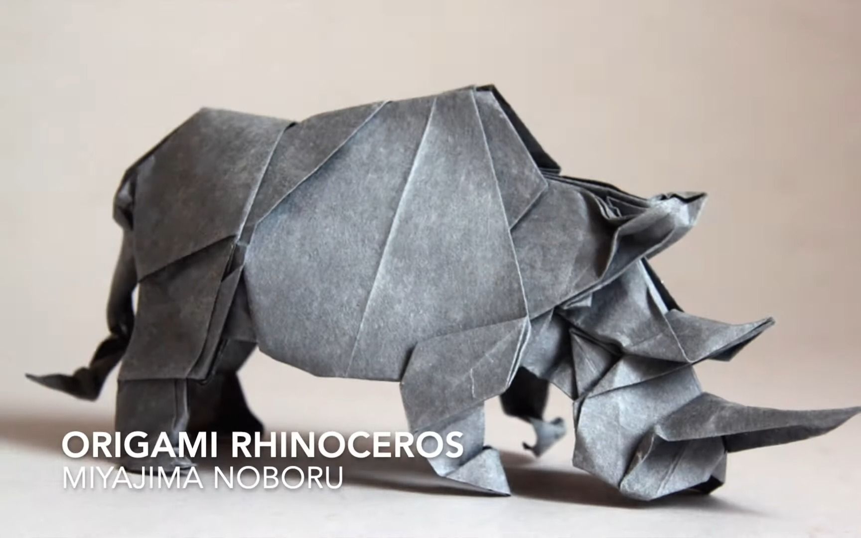 【JM's Origami】犀牛折纸教程Origami Rhino by Miyajima Noboru哔哩哔哩bilibili