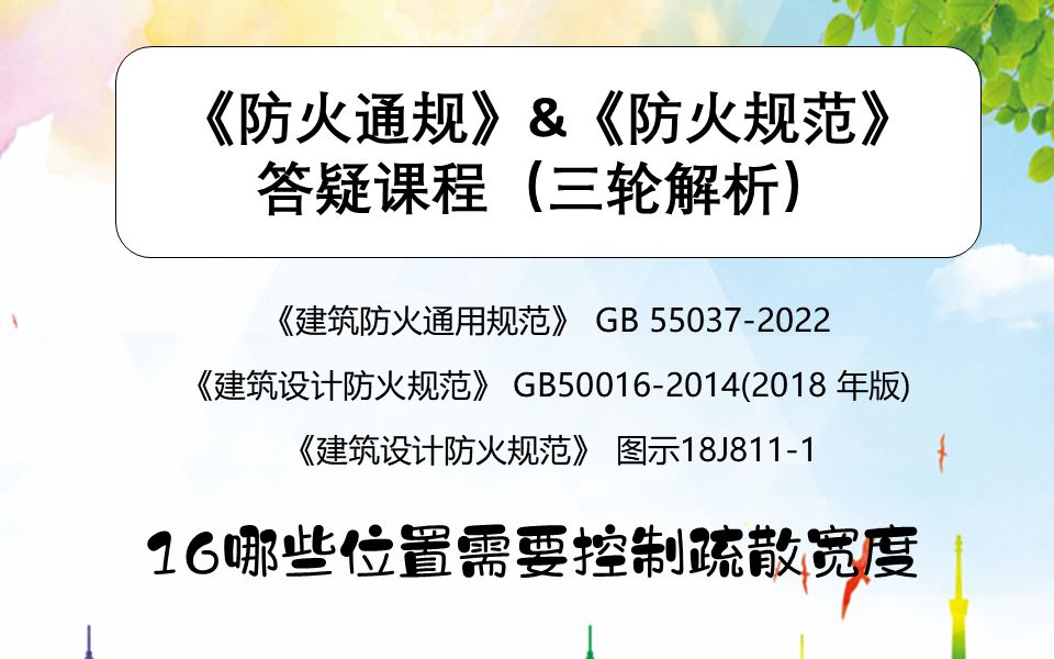 《建筑防火通用规范》&《建筑设计防火规范》第一轮【16】哪些位置需要控制疏散宽度哔哩哔哩bilibili