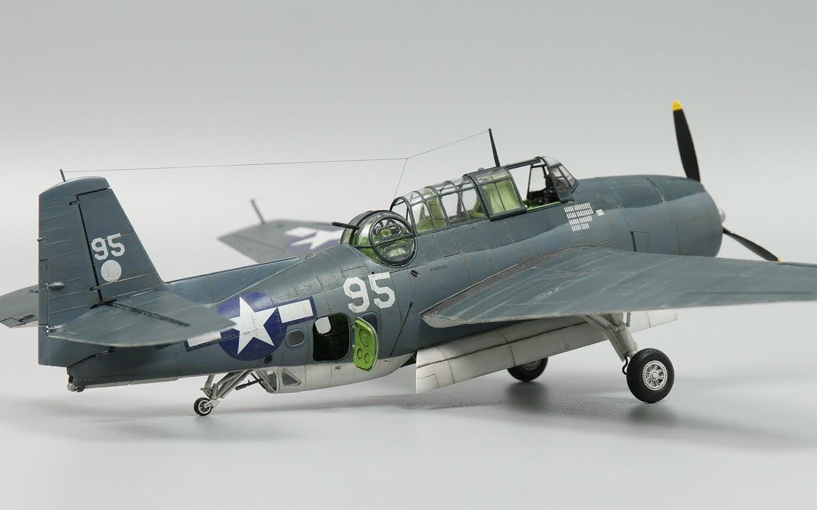 1/48 ww2 tbf-1c鱼雷战斗机模型制作-莱特湾海战涂装