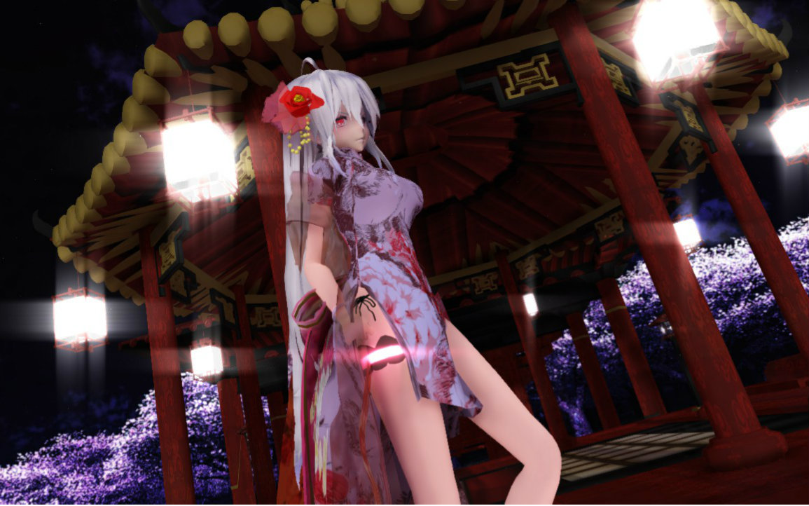 mmd镜头练习tda式飘带旗袍弱音fighter