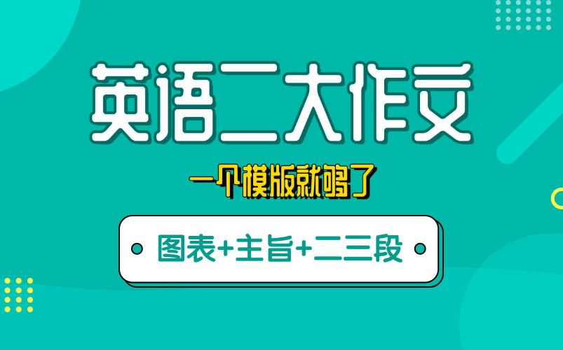 【一个模板就够了】英语二大作文(自己写的内容极少!)(适合基础不好的考生)哔哩哔哩bilibili