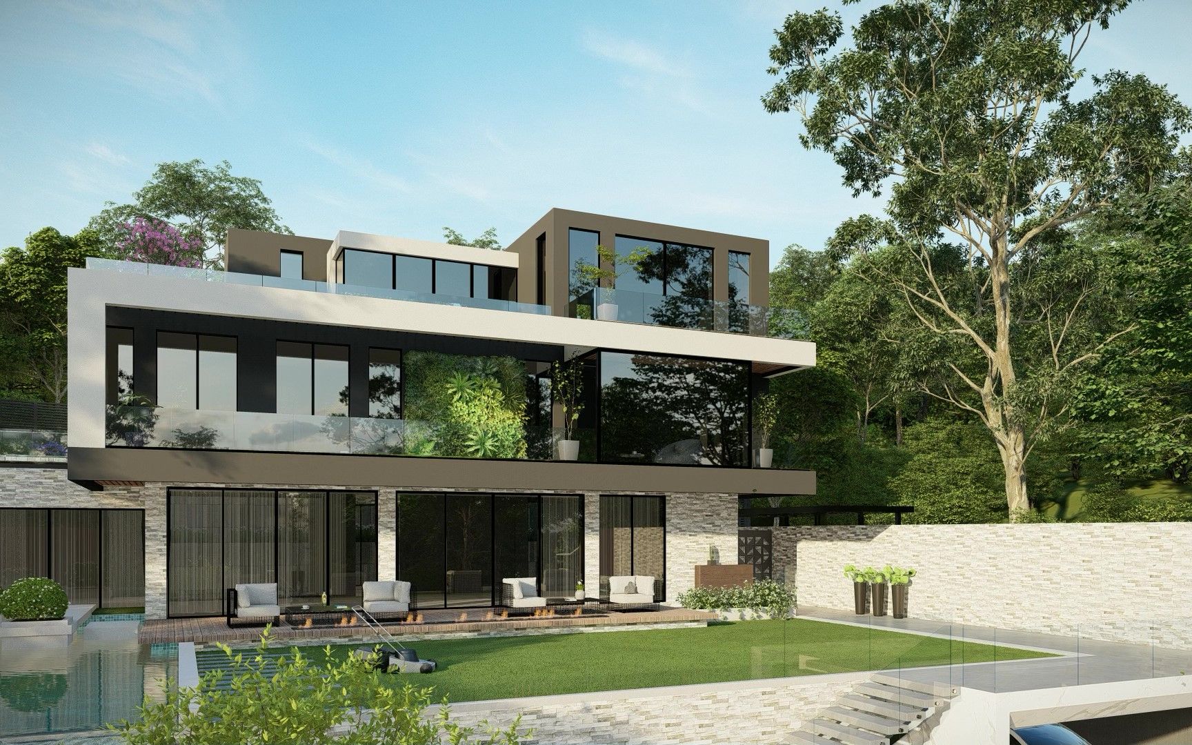 sketchup 别墅建模  lumion 渲染 动画表现