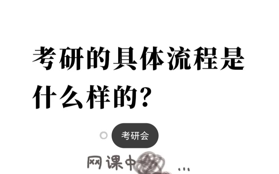 考研具体流程是什么样的?哔哩哔哩bilibili