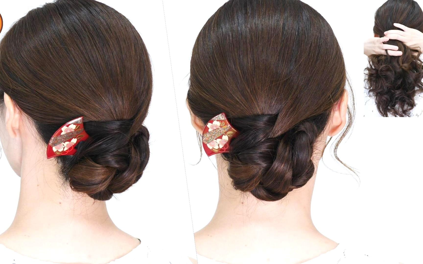 三股辫的盘发 工程并不复杂 可以自己试试看