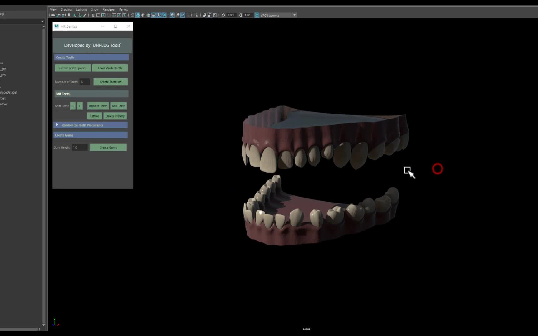 Creature Dentist Tool maya口腔牙齿生成插件哔哩哔哩bilibili