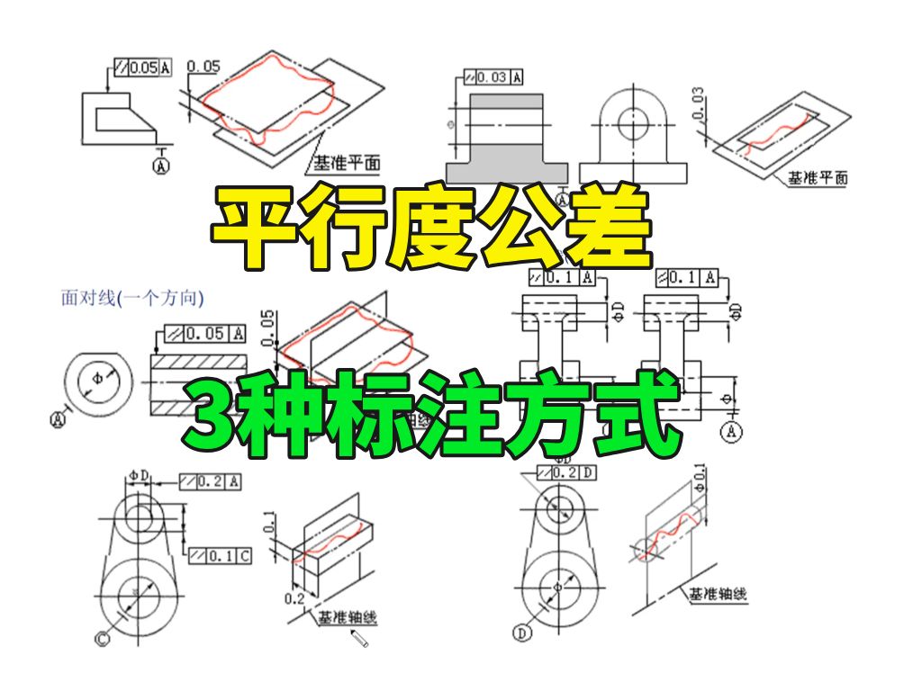 平行度公差的6种标注方式你都知道吗哔哩哔哩bilibili