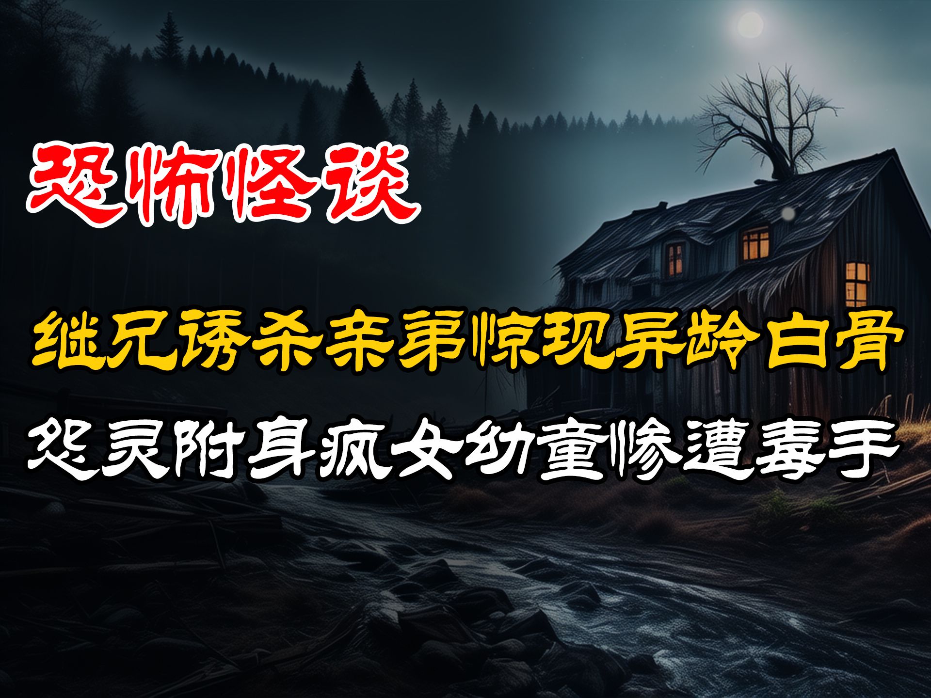 继兄诱杀亲弟惊现异龄白骨丨怨灵附身疯女幼童惨遭毒手丨恐怖故事丨真实灵异故事丨深夜讲鬼话丨故事会丨睡前鬼故事丨鬼故事丨诡异怪谈哔哩哔哩bilibili