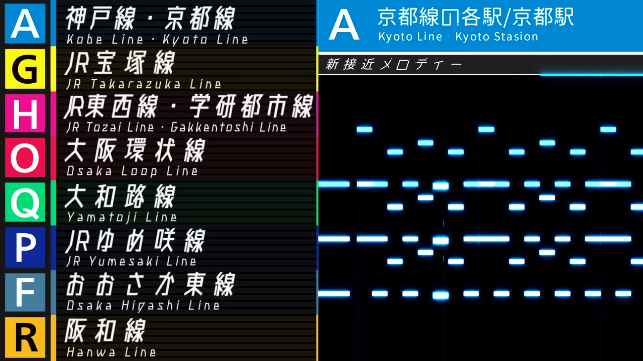 [图]JR西日本近畿地区接近音乐【音色变更路线】MIDI