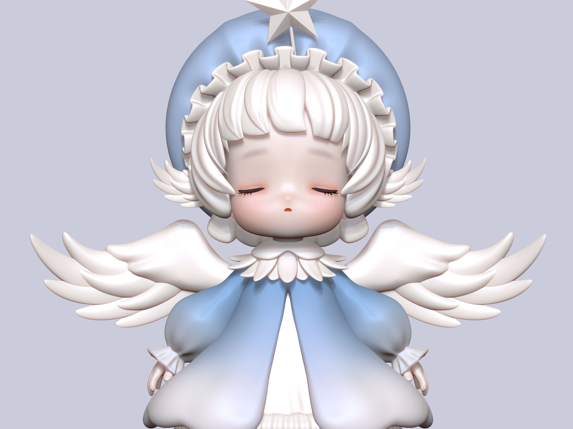 q版小天使模型制作,从零开始建模一个卡通手办模型!