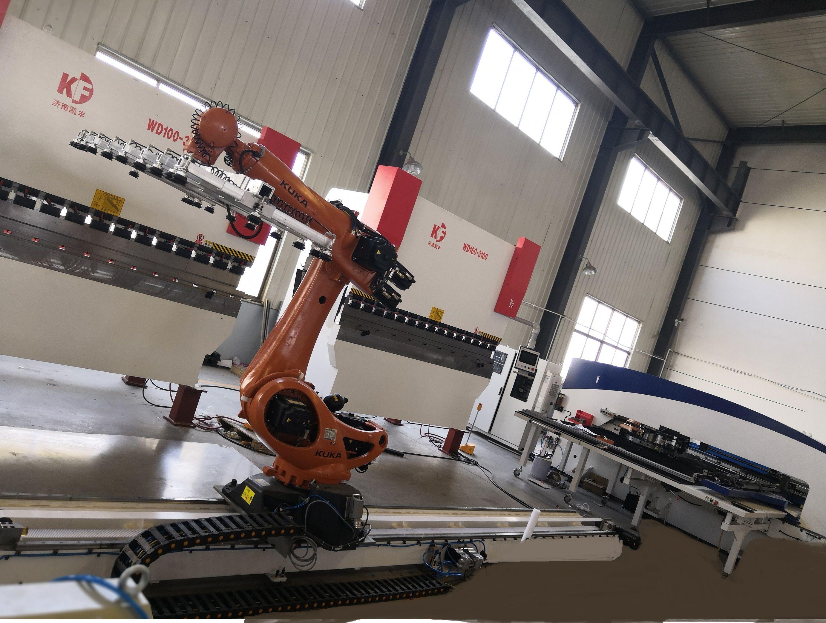 东智力衡冰箱柜折弯机器人,机器人折弯工作站,钣金折弯工作站