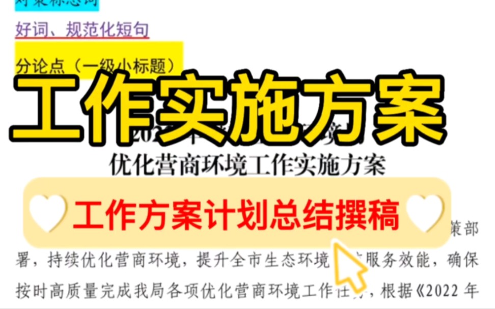 【逸笔公考】工作实施方案怎么写❓看看这篇生态环境局的范文,专业方案计划总结撰稿哔哩哔哩bilibili