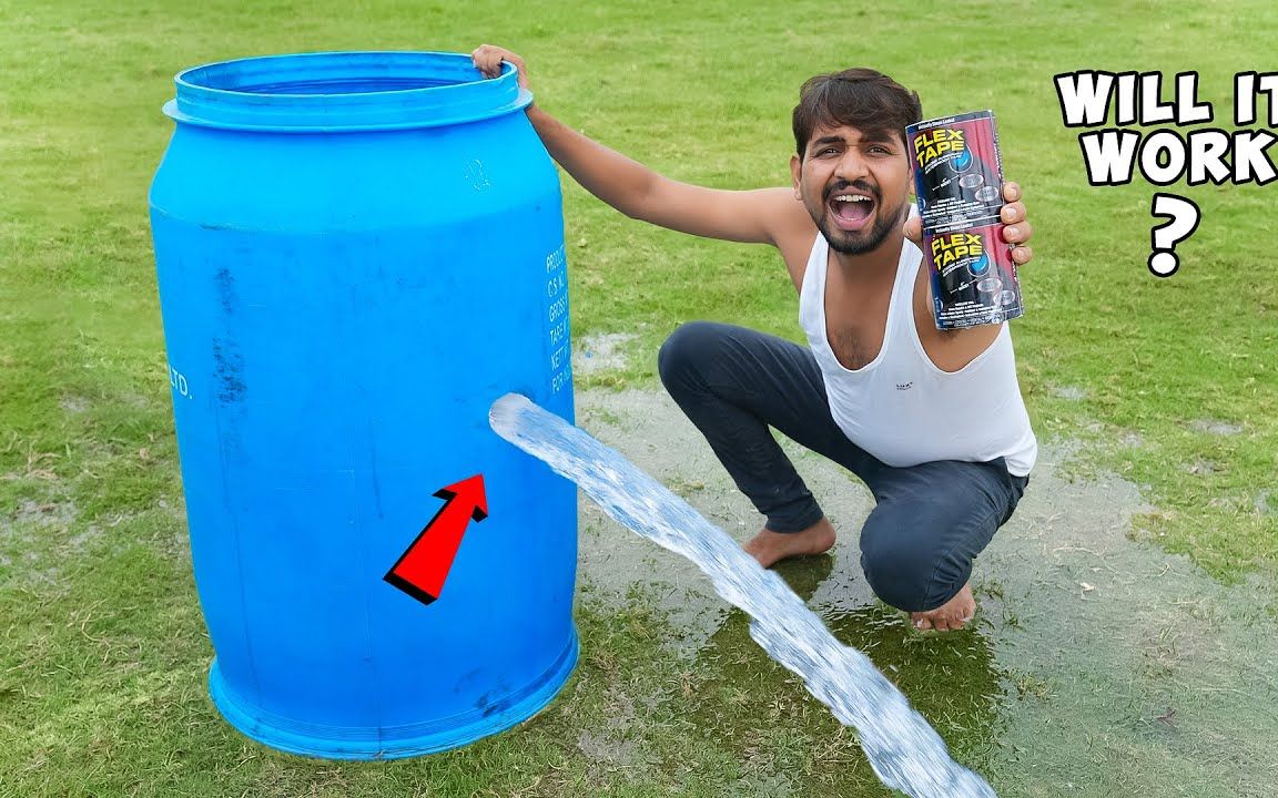 阿三测试世界上最强大的防水胶带,面对漏水的水桶,表现如何?