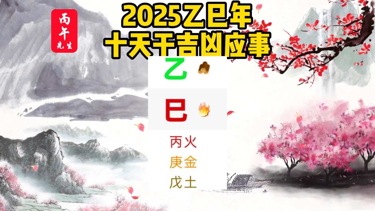 2025乙巳年流年应事分析(命理八字知识分享)哔哩哔哩bilibili