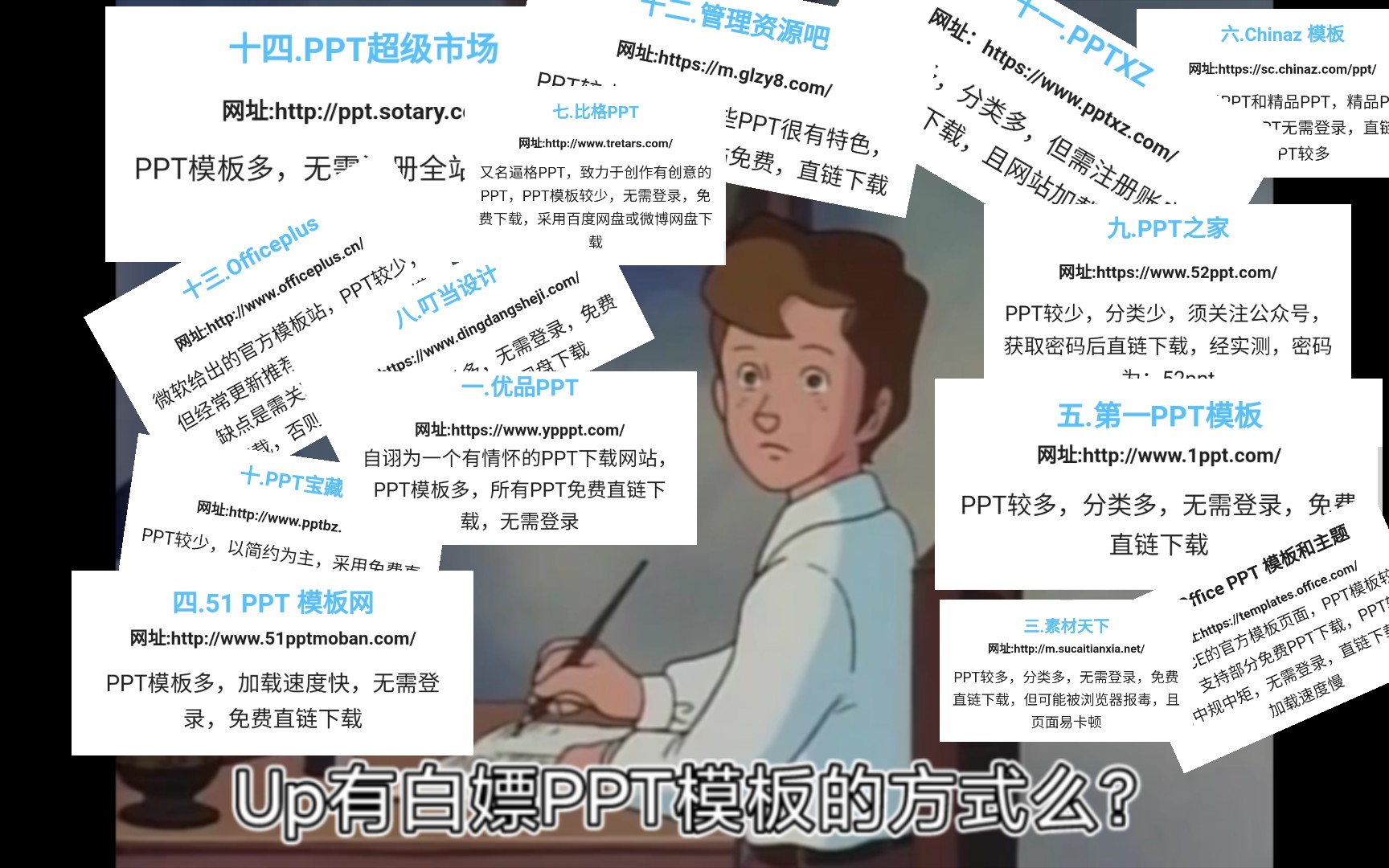 14个白嫖PPT模板的网站合集哔哩哔哩bilibili