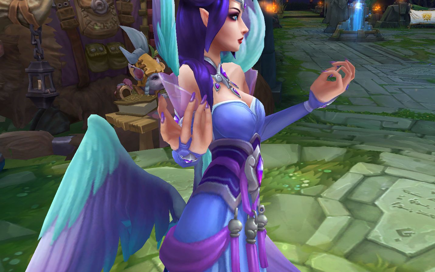 莫甘娜这个撩裙角的动作也太仙了玉剑传说苍鸾3d模型展示