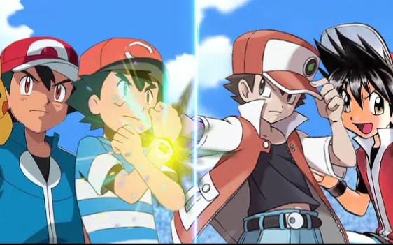 【精灵宝可梦究极日月】对战 (卡洛斯)小智 & 冠军小智 vs 赤红 &