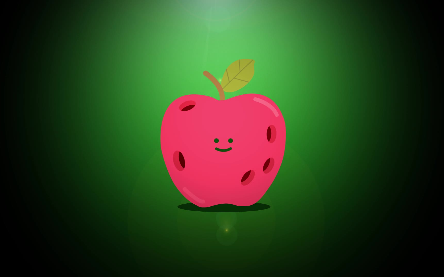 [mg动画]太阳升起 苹果虫洞动画 (练习)