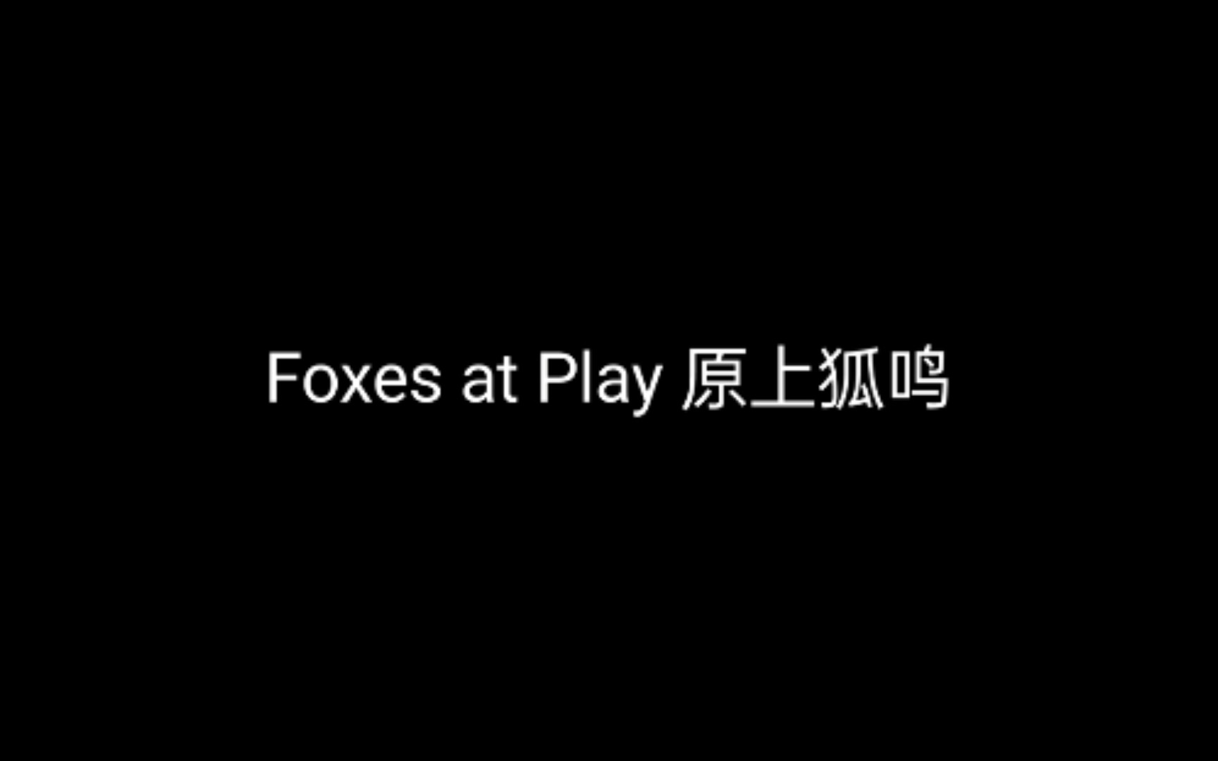 原神背景音乐 Foxes at Play 原上狐鸣原神