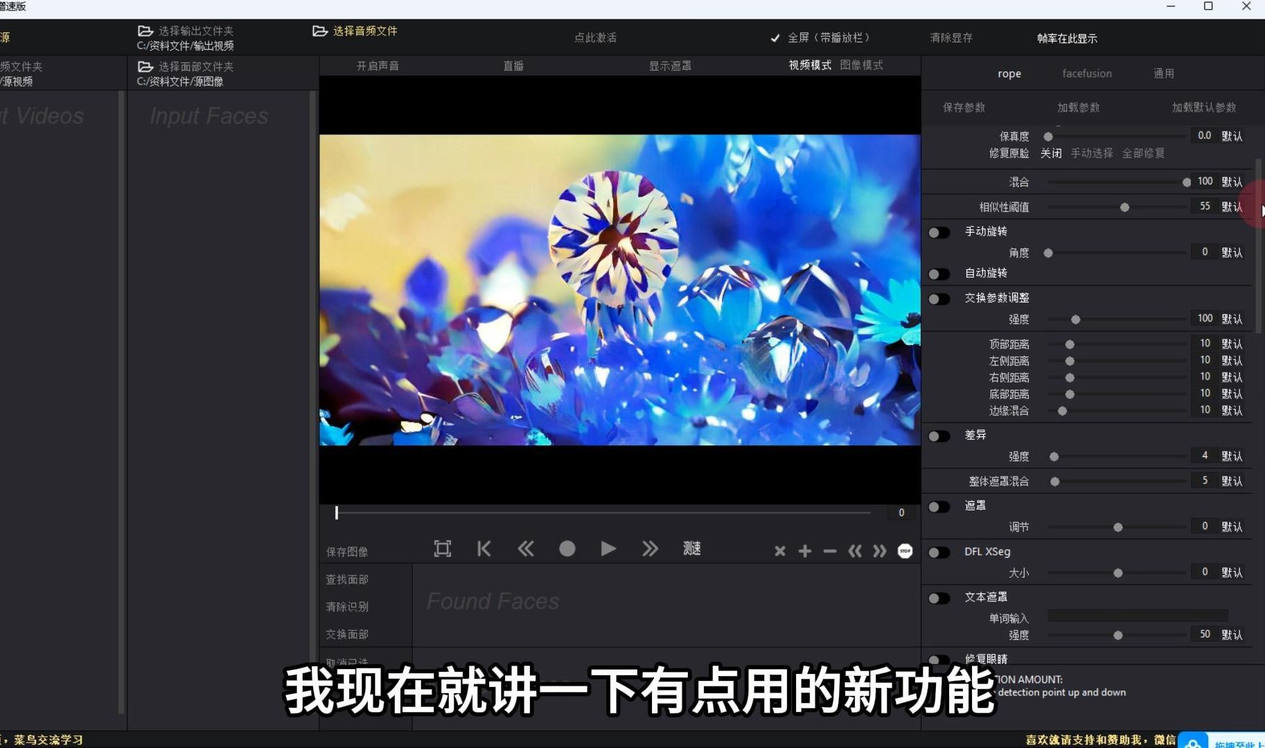 [图]Rope-FF增速版，先锋最新版，支持A卡和N卡，图像、视频批量换脸，实时直播换脸