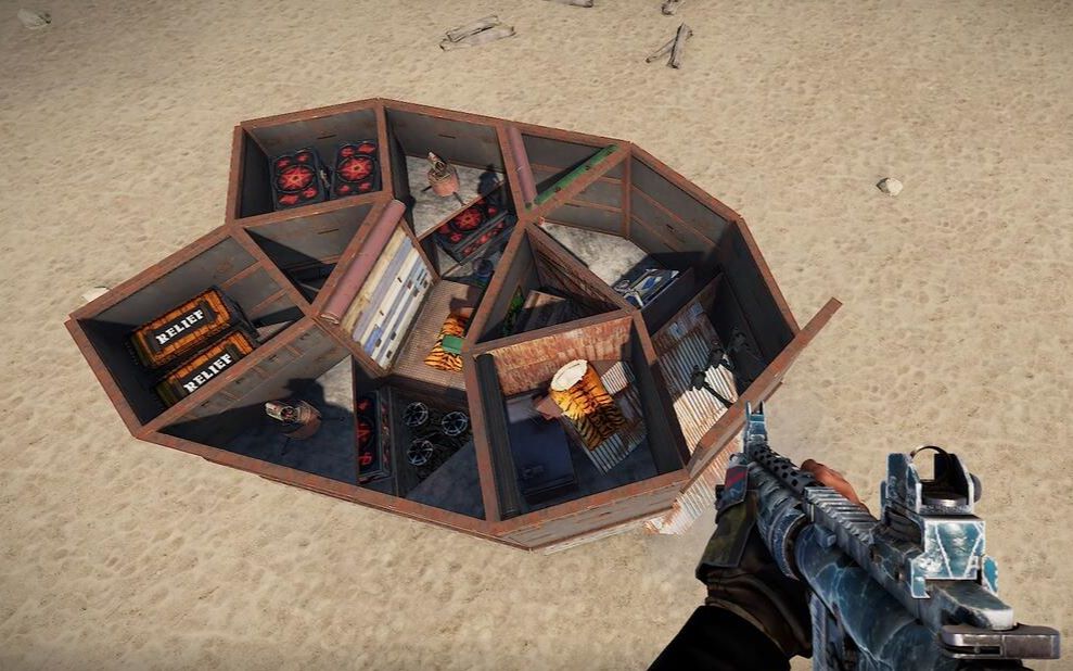 newki视频27rust建筑一个人玩的独狼小房子可扩建