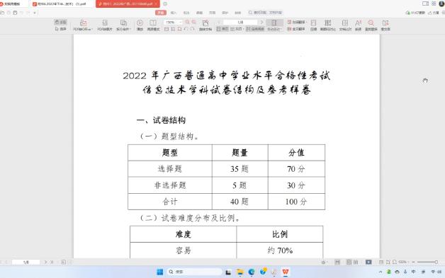 【试题分享】2022年广西普通高中学业水平合格性考试信息技术学科试卷结构及参考样卷哔哩哔哩bilibili