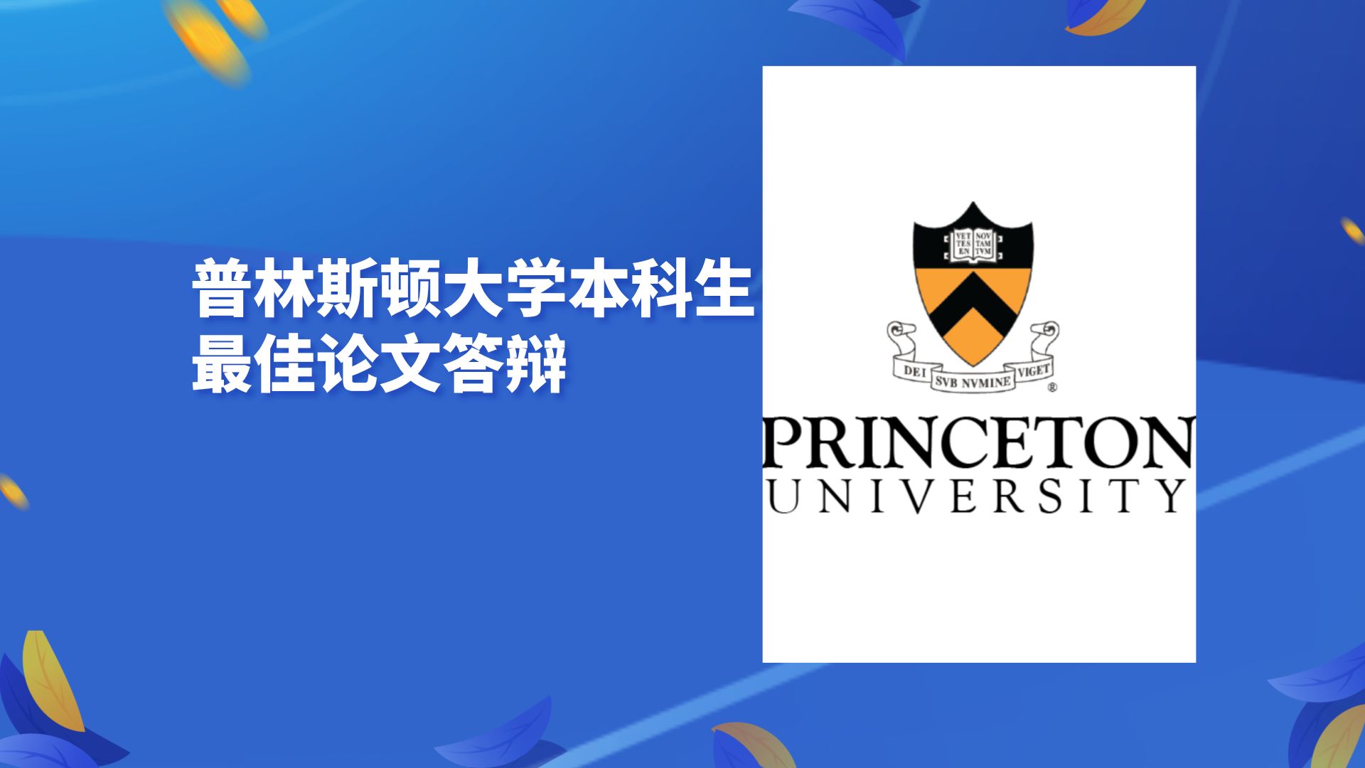 【普林斯顿大学本科生最佳论文答辩】哔哩哔哩bilibili