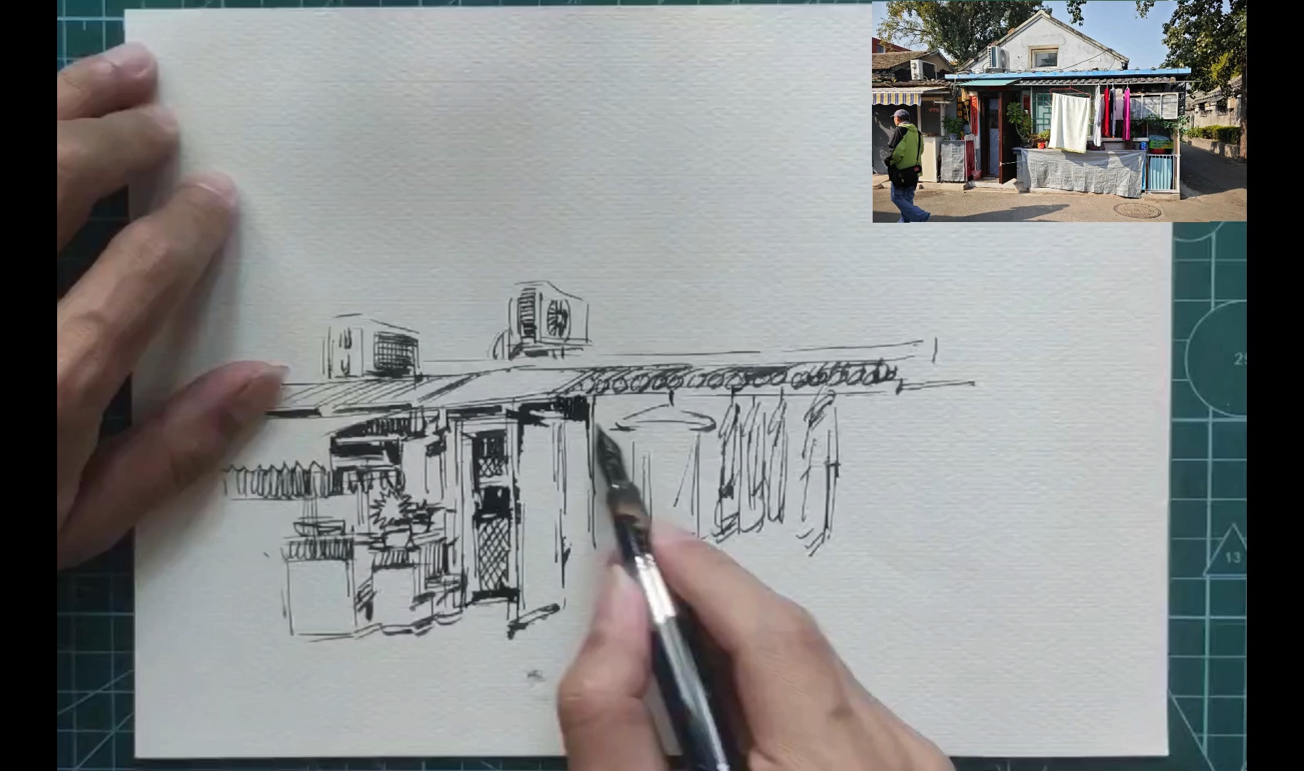 北京胡同钢笔速写