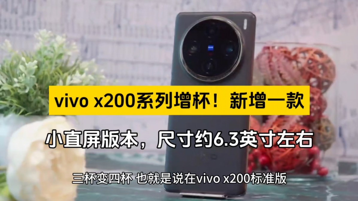 vivo x200系列增杯!新增一款小直屏版本,尺寸约6.3英寸左右哔哩哔哩bilibili