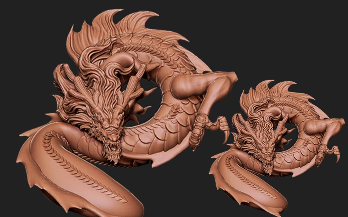 【ZBRUSH雕刻】大龙模型雕刻,超多细节知识讲解,zbrush新手教程哔哩哔哩bilibili