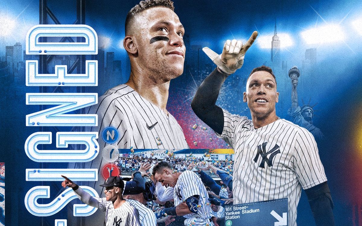 New York Yankees 纽约洋基正式官宣9年3.6亿签下法官Aaron Judge 官推视频哔哩哔哩bilibili