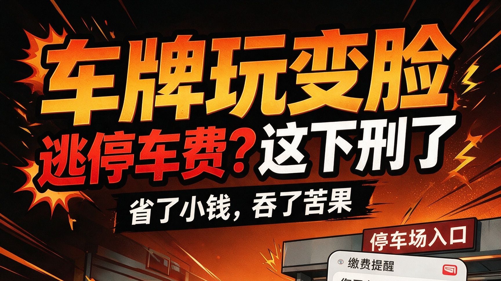车牌玩“变脸”逃停车费？这下“刑”了😂
