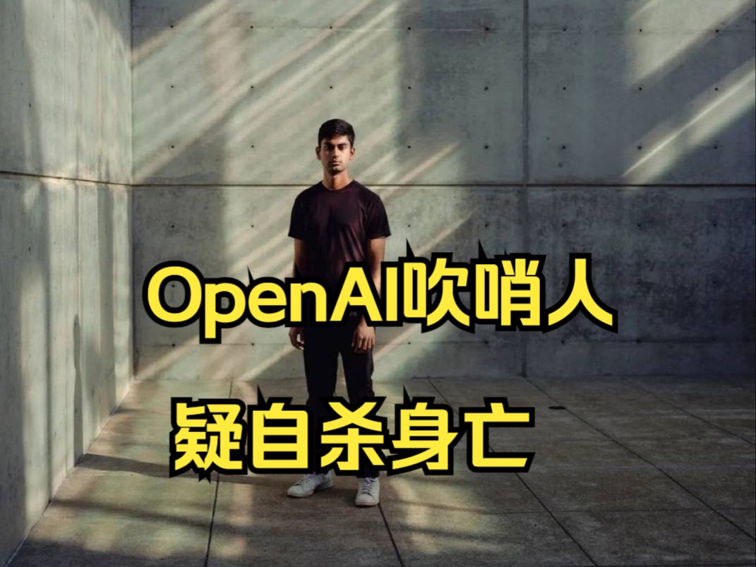 指控OpenAI侵权的26岁吹哨人疑自杀身亡 马斯克评论哔哩哔哩bilibili