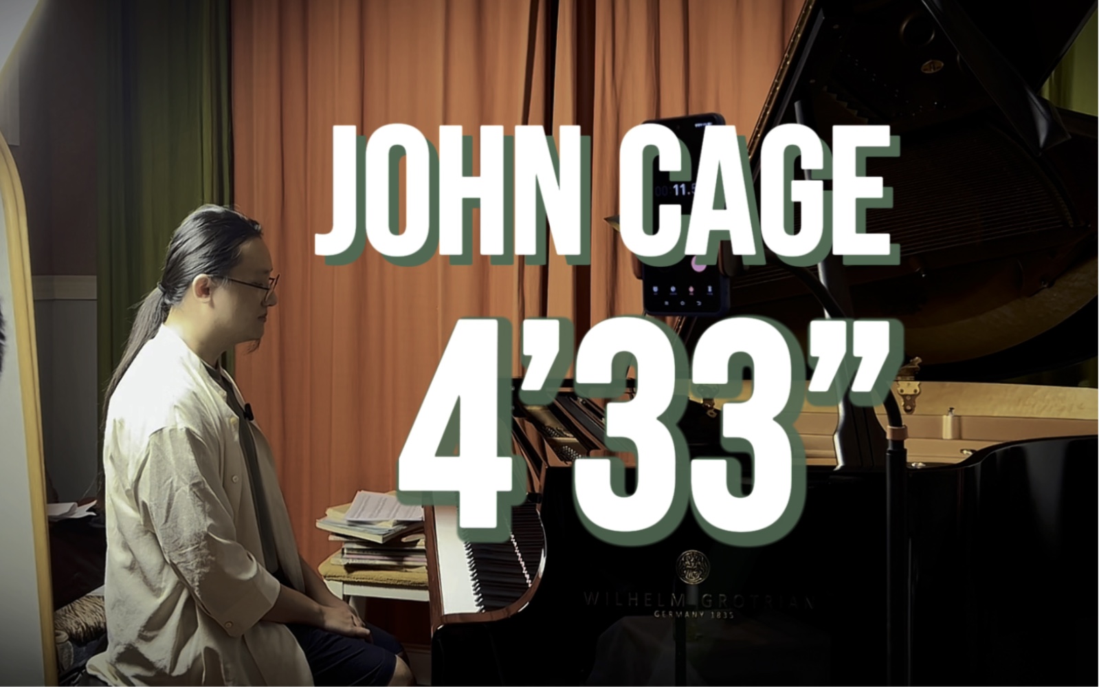 在深夜演奏约翰凯奇《4分33秒》|John Cage 4'33”|20世纪最著名的音乐作品哔哩哔哩bilibili