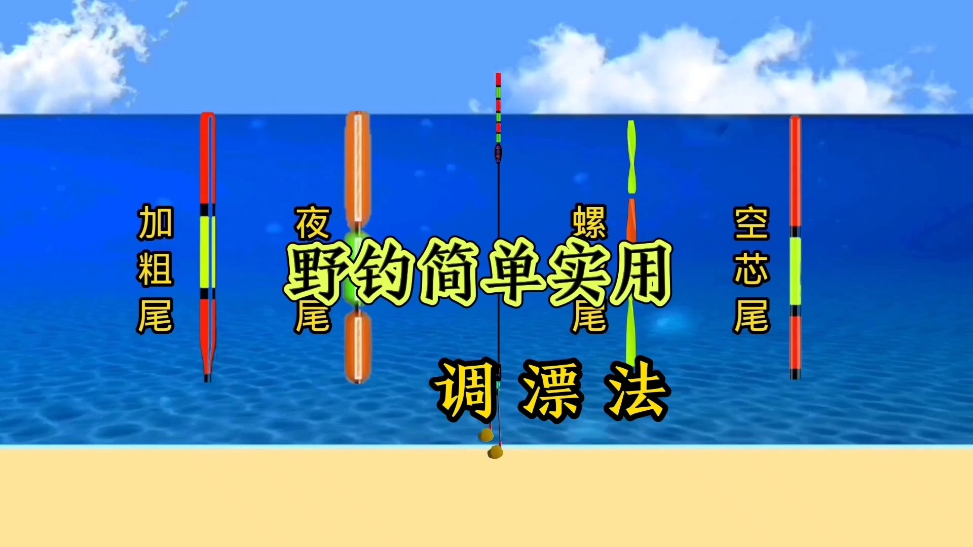 野钓简单实用调漂法,新手轻松钓到底,看一遍就能学会哔哩哔哩bilibili