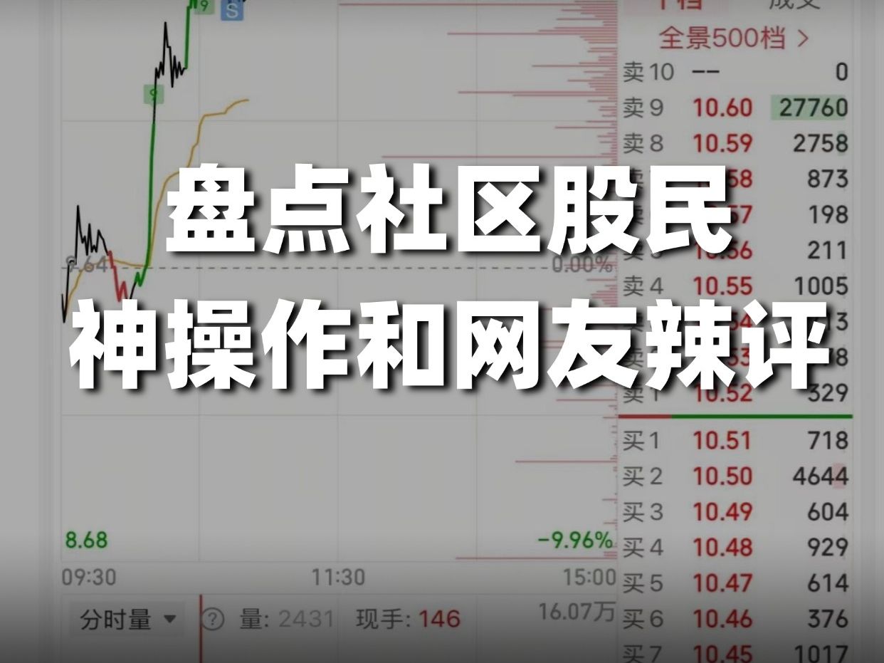 盘点1月16日同花顺社区股友神操作和网友辣评#同花顺社区#股民#同花顺#财经哔哩哔哩bilibili