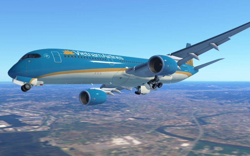 《无限飞行》infinity flight试驾越南航空a350-900日本羽田机场34r本