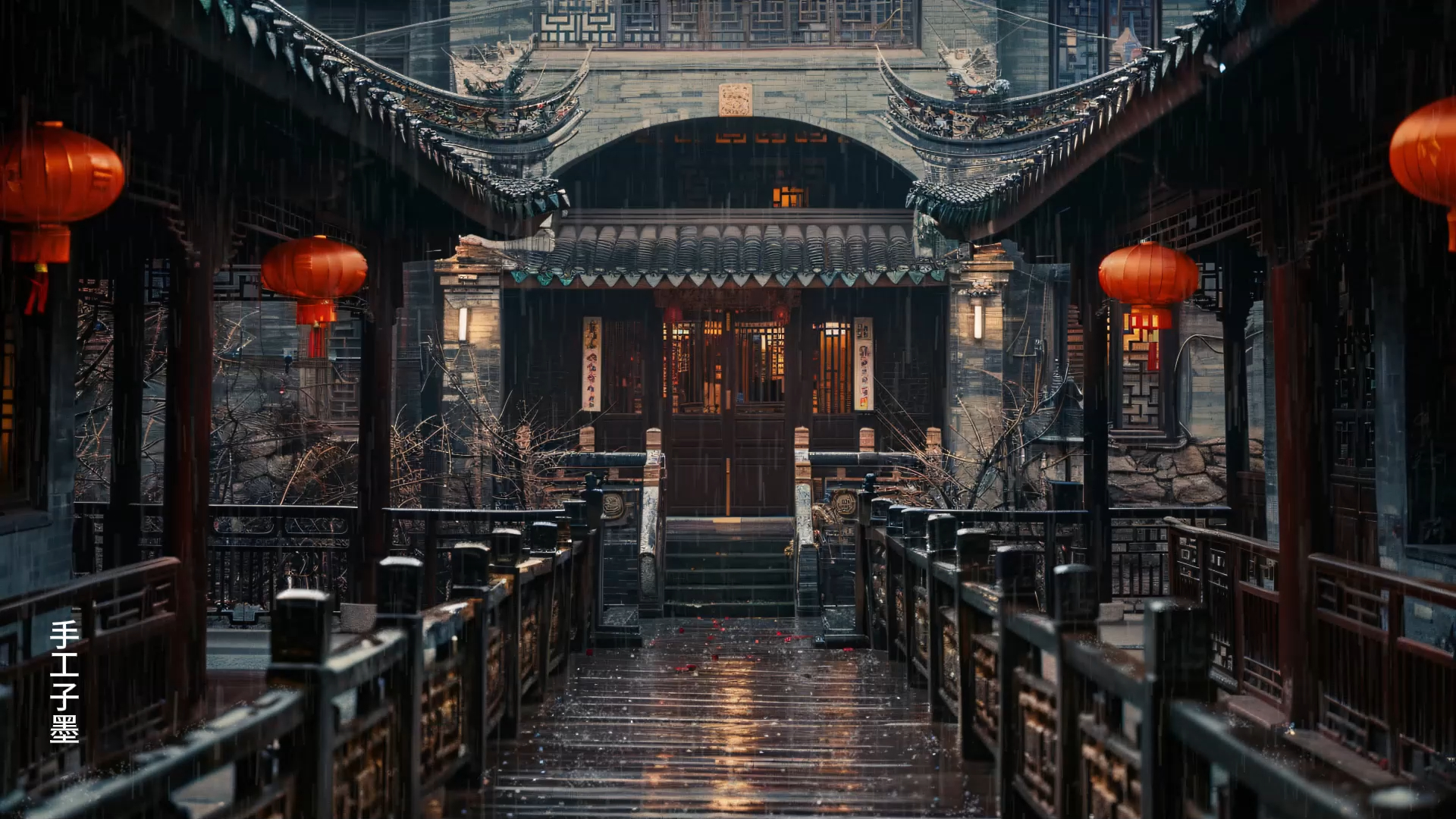 感受中国建筑对称美,你永远可以相信中国审美丨助眠雨声丨白噪音丨大