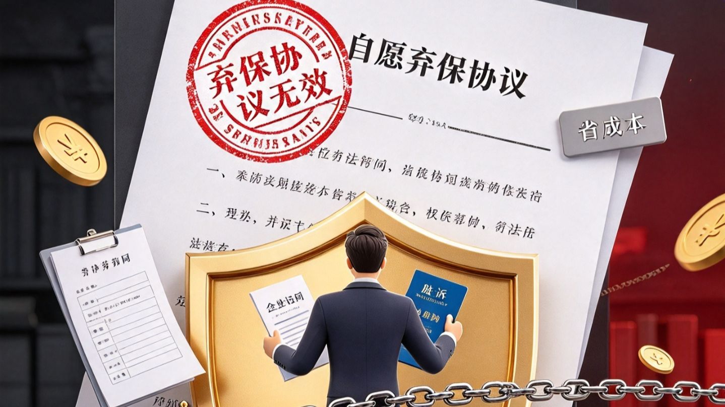 自愿放弃社保承诺书   法律上根本无效