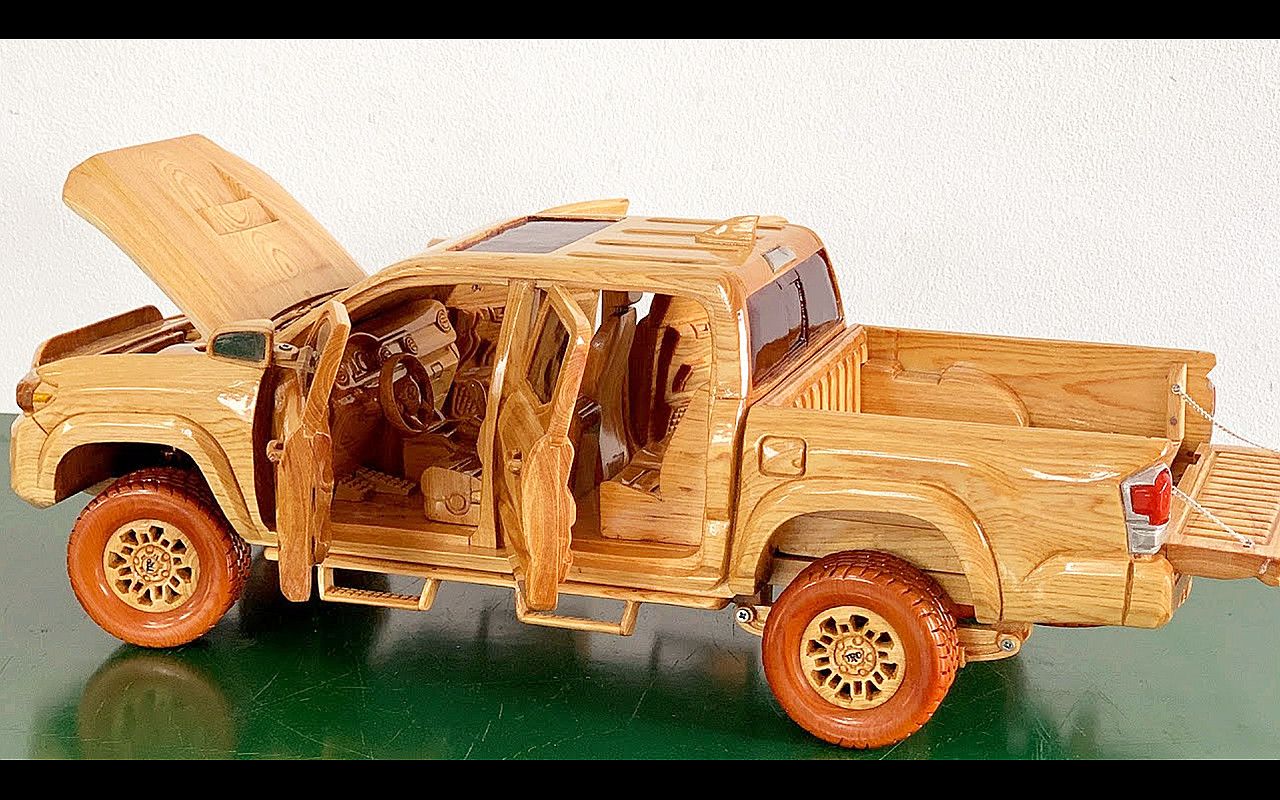 【手工】制作2018款丰田Tacoma TRD Pro木质模型车 | 作者:Woodworking Art哔哩哔哩bilibili