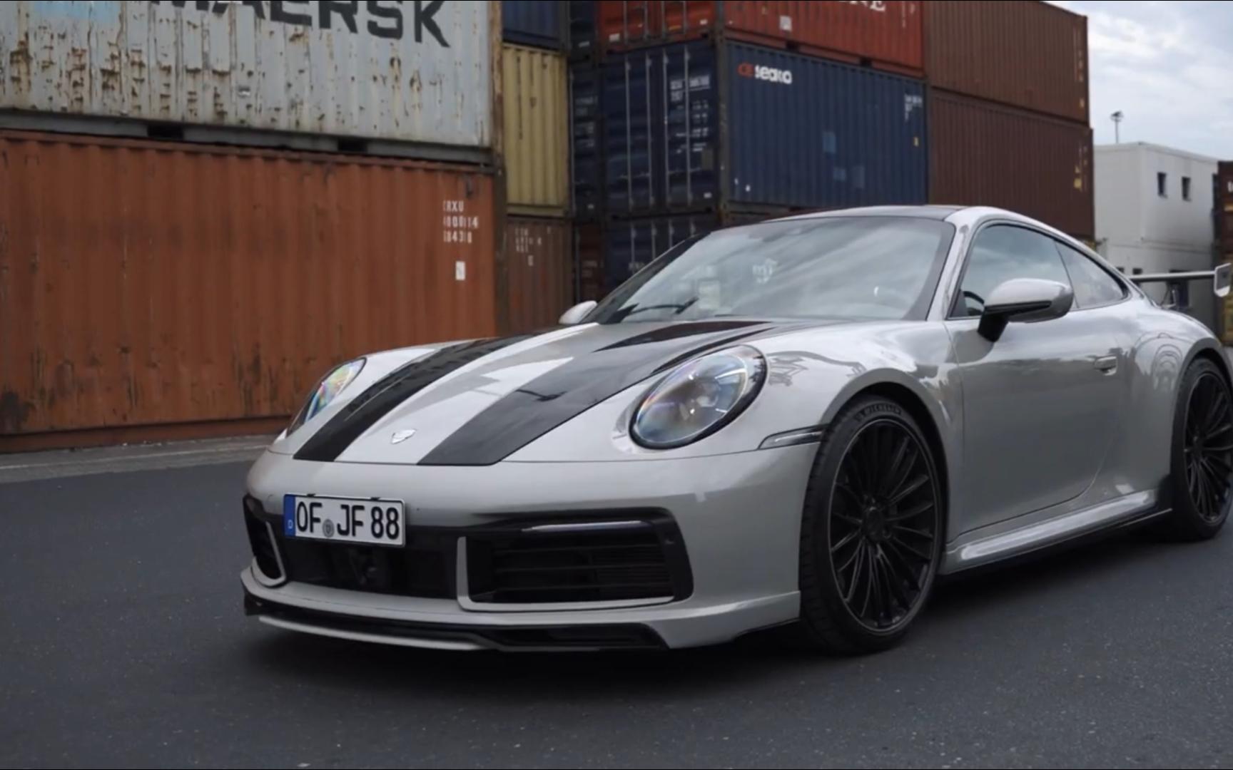 【4k欣赏】保时捷 911 992 carrera s 带 techart 套件