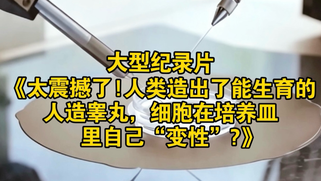 大型纪录片《太震撼了!人类造出了能生育的人造高丸，细胞在培养皿里自己“变性”?》持续为您播出！！