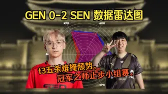 Tải video: GEN 0-2 SEN 数据雷达图，t3xture五杀难掩颓势！冠军之师止步小组赛，SEN晋级八强！