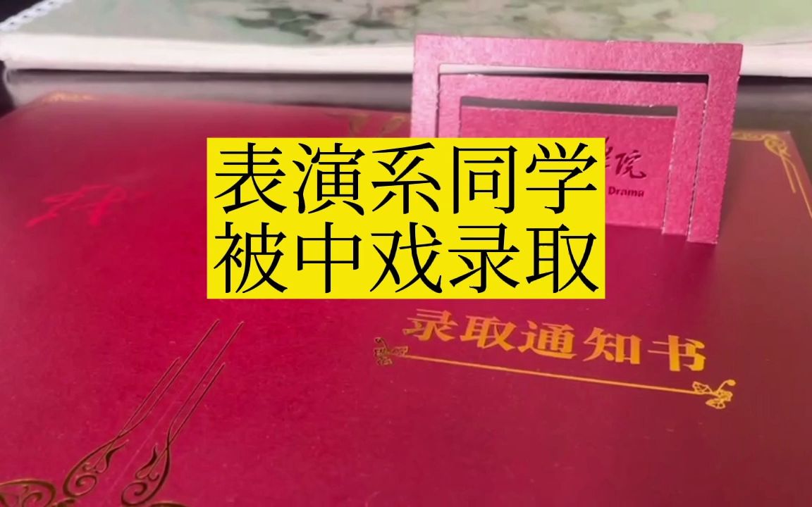 中戏研究生录取通知书/表演系同学被中戏录取为研究生哔哩哔哩bilibili