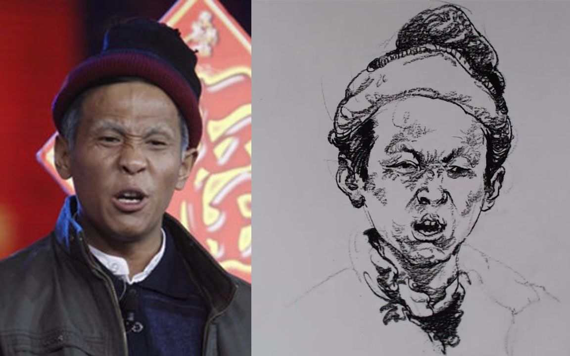 宋小宝调戏小师妹柳岩,被素描老师发现,真是越描越黑!