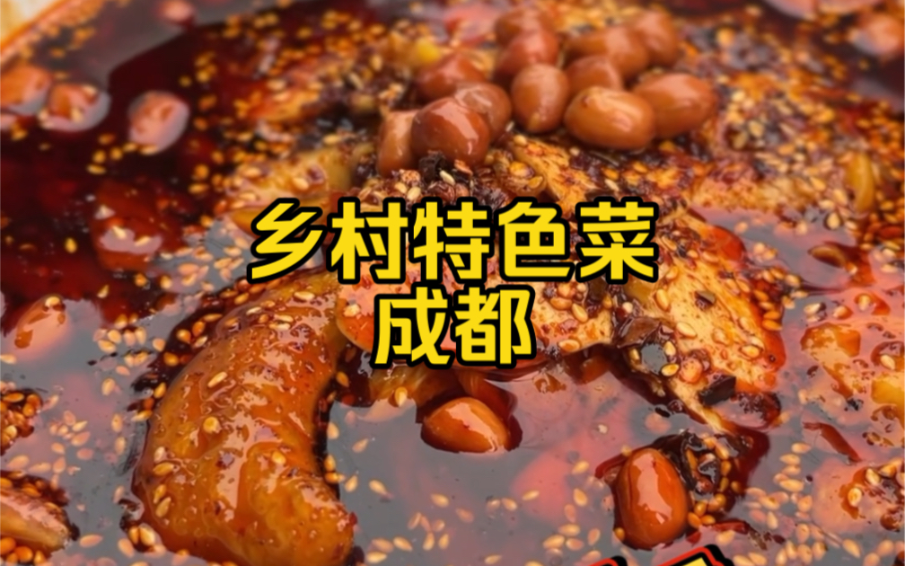 乡村特色菜麻辣鸡片,皮糯肉嫩红油纯香,红烧鳝鱼肉质紧实味道浓郁拌面舒服!哔哩哔哩bilibili