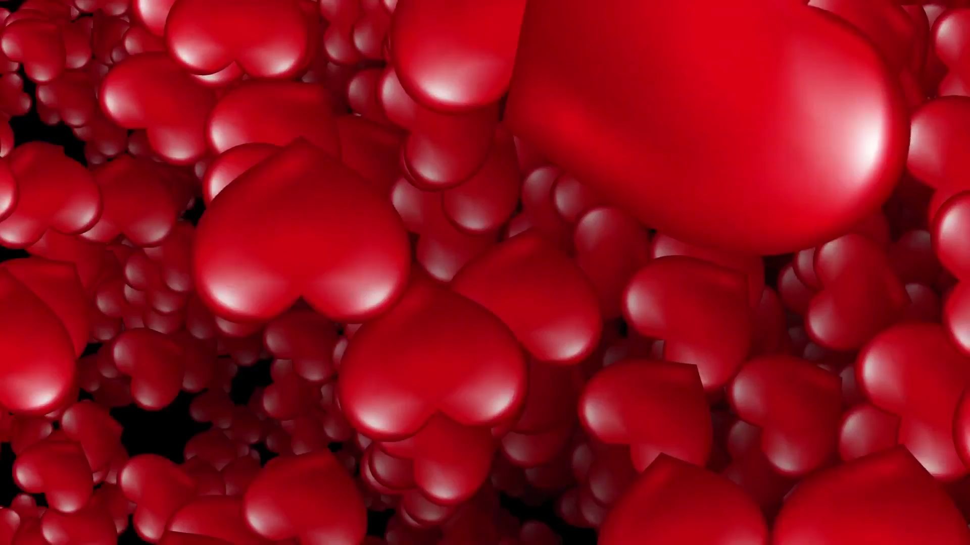 d714 唯美红色心型红心爱心粒子浪漫婚礼婚庆歌舞表演儿童少儿演出