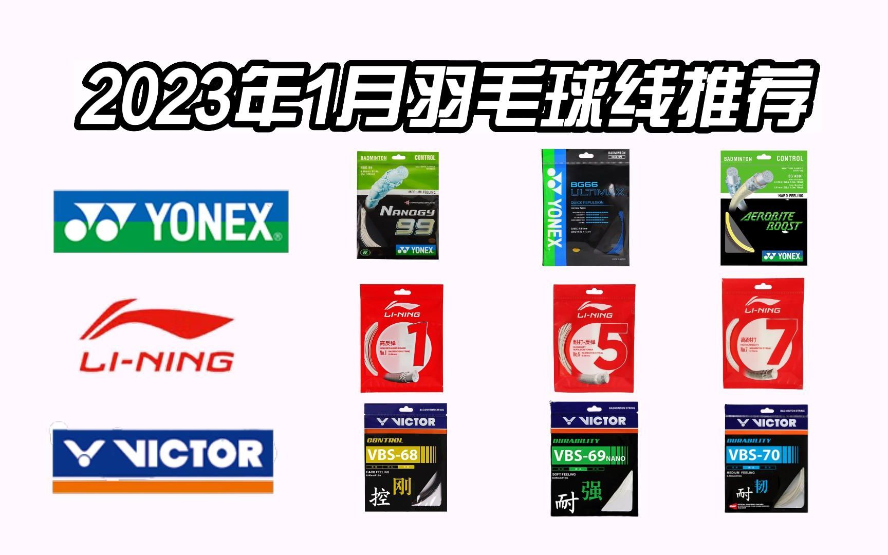 羽线如何选择?2023年尤尼克斯/李宁/胜利羽线推荐 耐打线/高弹线/控制线/音效线选购指南哔哩哔哩bilibili