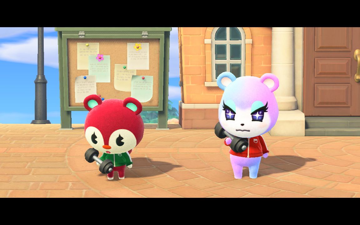 【动物之森】健身搭档美玲和软糖_哔哩哔哩 (゜-゜)つロ 干杯~-bili