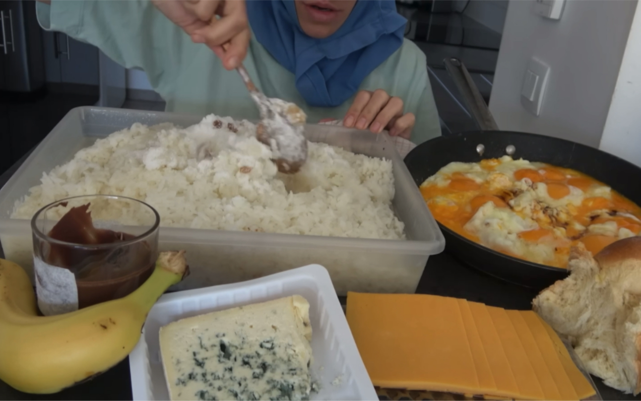 kate yup 【我为了成为相扑吃了一切】吃米饭奶油巧克力和十几个鸡蛋